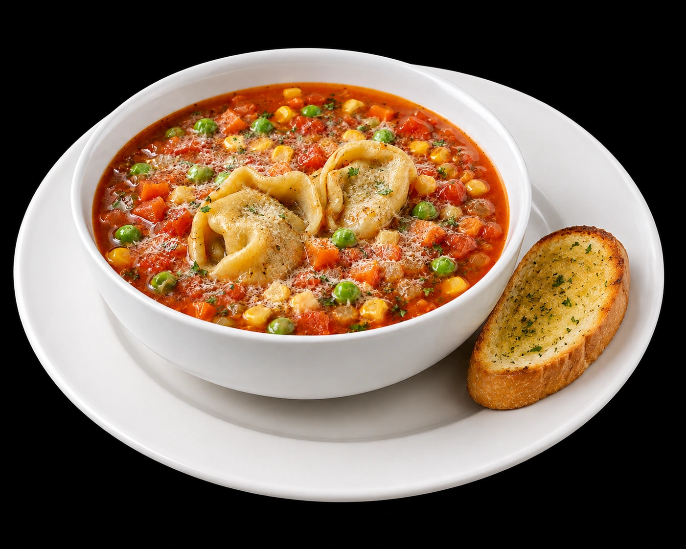 Vegetable Soup with Porcini Tortellini